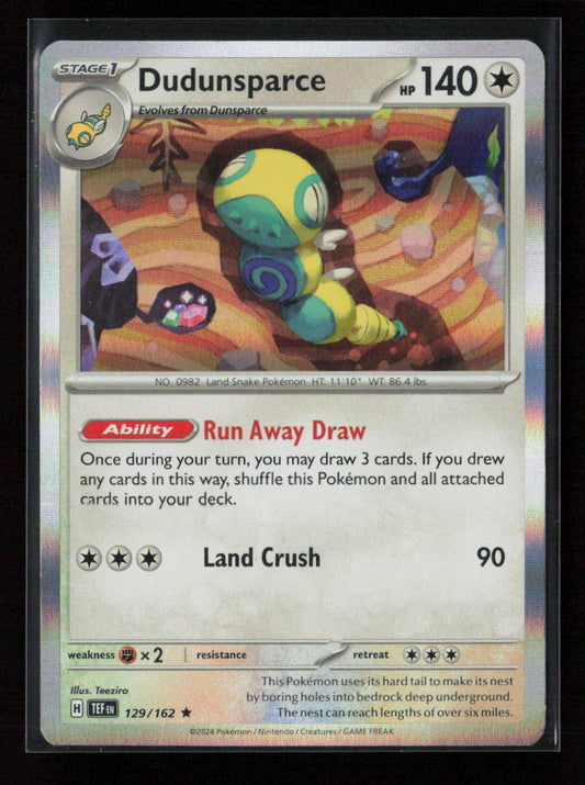 Dudunsparce Rare SV05: Temporal Forces 129/162 NM