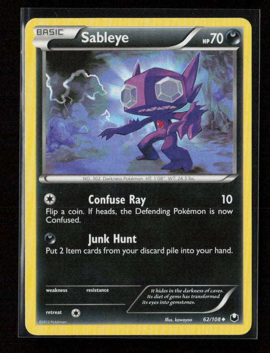 Sableye Uncommon Dark Explorers 62/108 LP - Kang's Collectibles