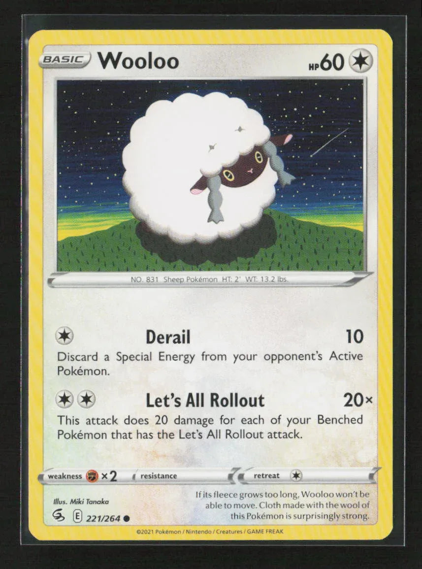 Wooloo (221) Common SWSH08: Fusion Strike 221/264 NM - Kang's Collectibles