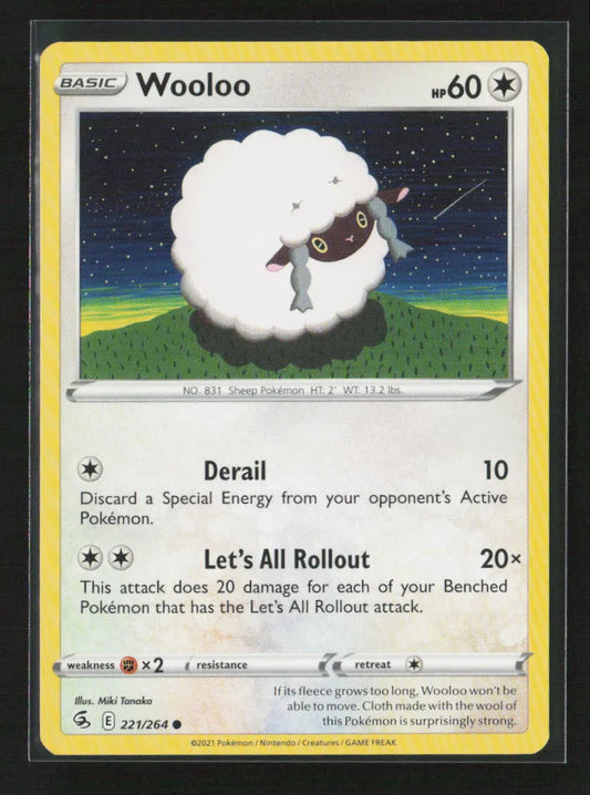 Wooloo (221) Common SWSH08: Fusion Strike 221/264 NM - Kang's Collectibles