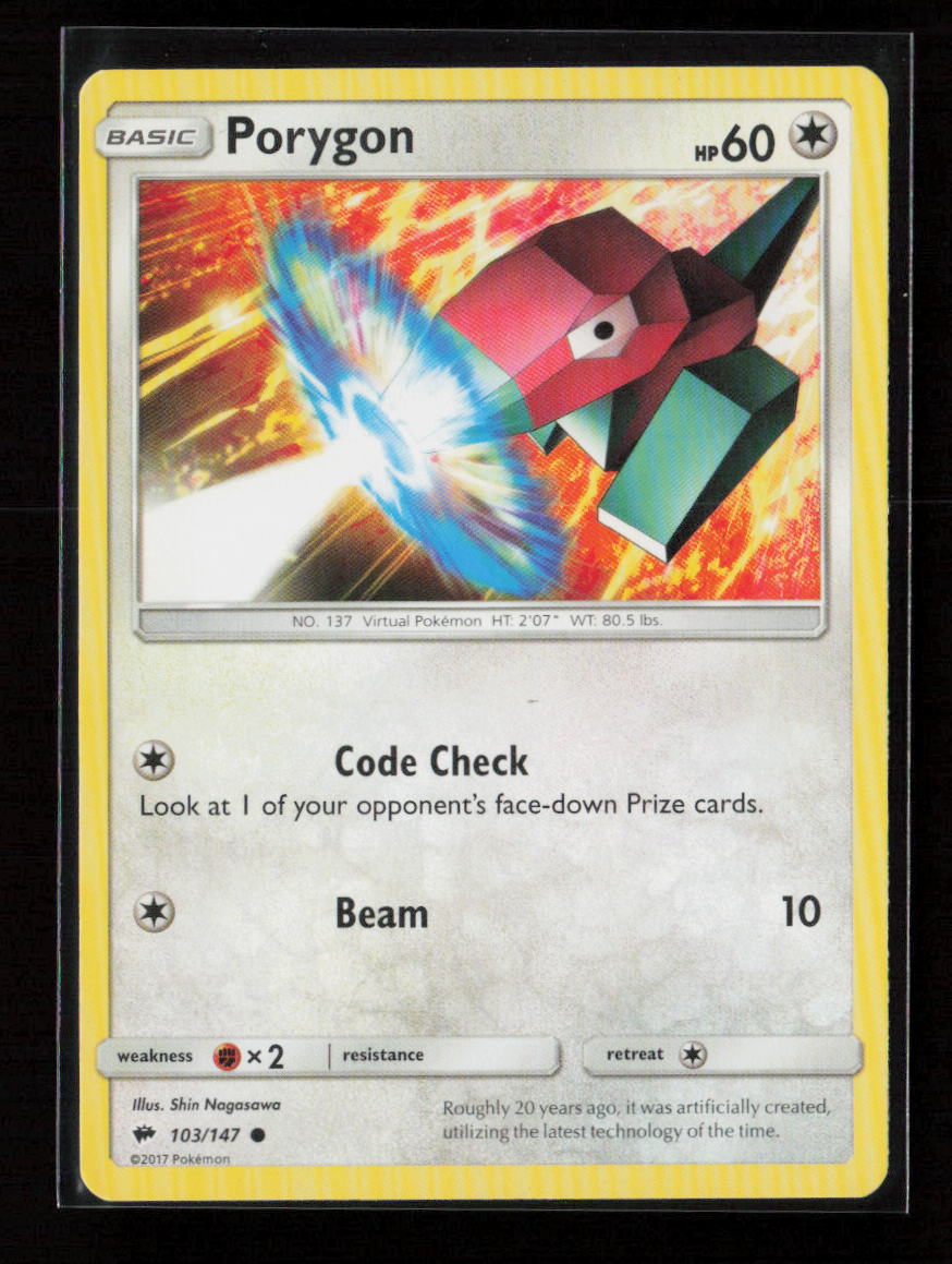 Porygon Common SM - Burning Shadows 103/147 NM