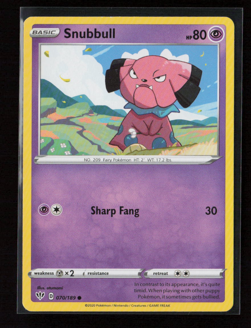 Snubbull Common SWSH03: Darkness Ablaze 070/189 LP