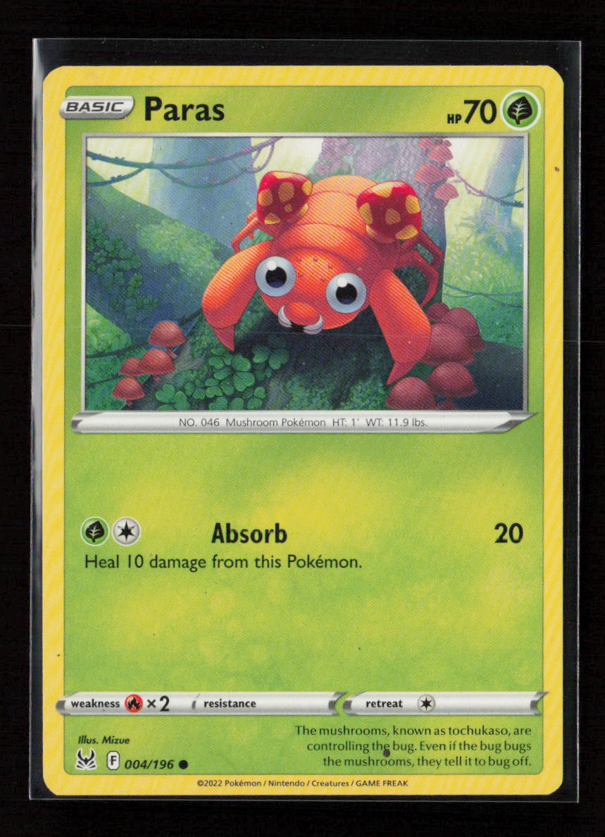 Paras Common SWSH11: Lost Origin 004/196 LP