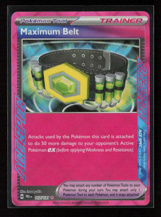 Maximum Belt ACE SPEC Rare SV: Prismatic Evolutions 117/131 NM - Kang's Collectibles