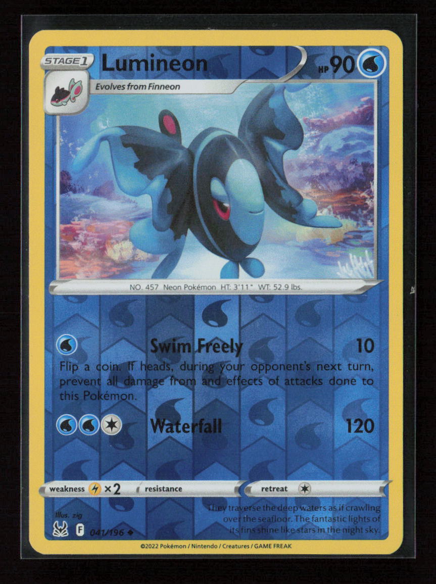 Lumineon Uncommon SWSH11: Lost Origin 041/196 NM