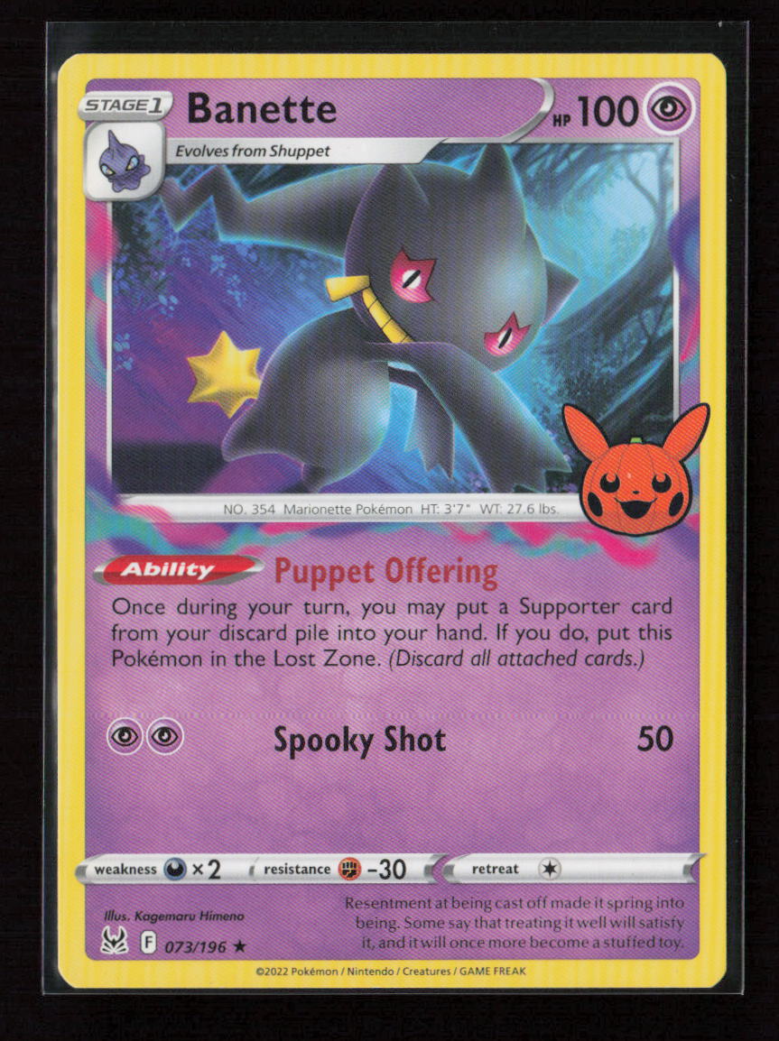 Banette Rare Trick or Trade BOOster Bundle 2023 073/196 LP