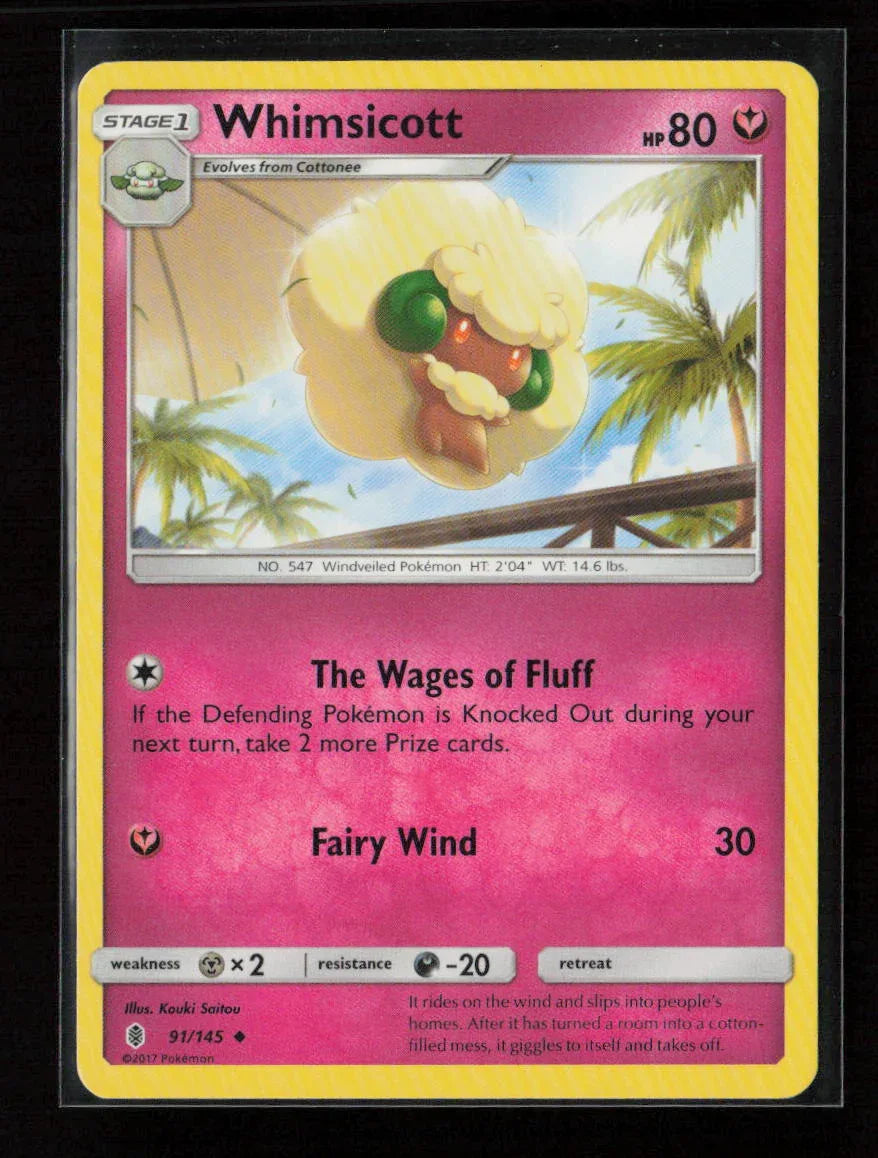 Whimsicott Uncommon SM - Guardians Rising 91/145 LP - Kang's Collectibles