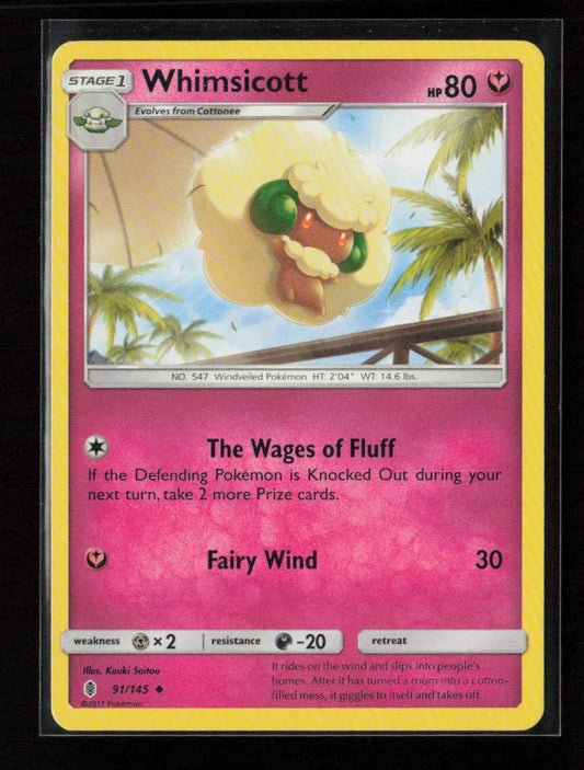 Whimsicott Uncommon SM - Guardians Rising 91/145 LP - Kang's Collectibles