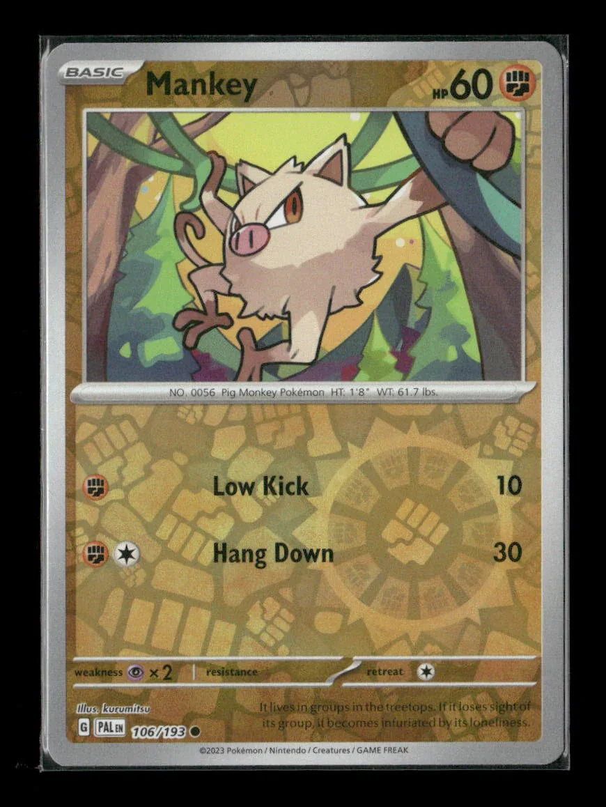 Mankey Common SV02: Paldea Evolved 106/193 LP - Kang's Collectibles