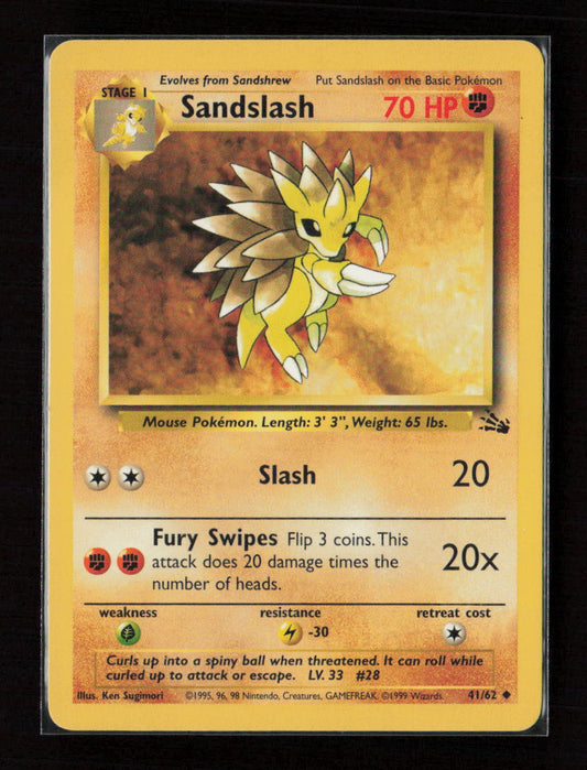 Sandslash Uncommon Fossil 41/62 LP