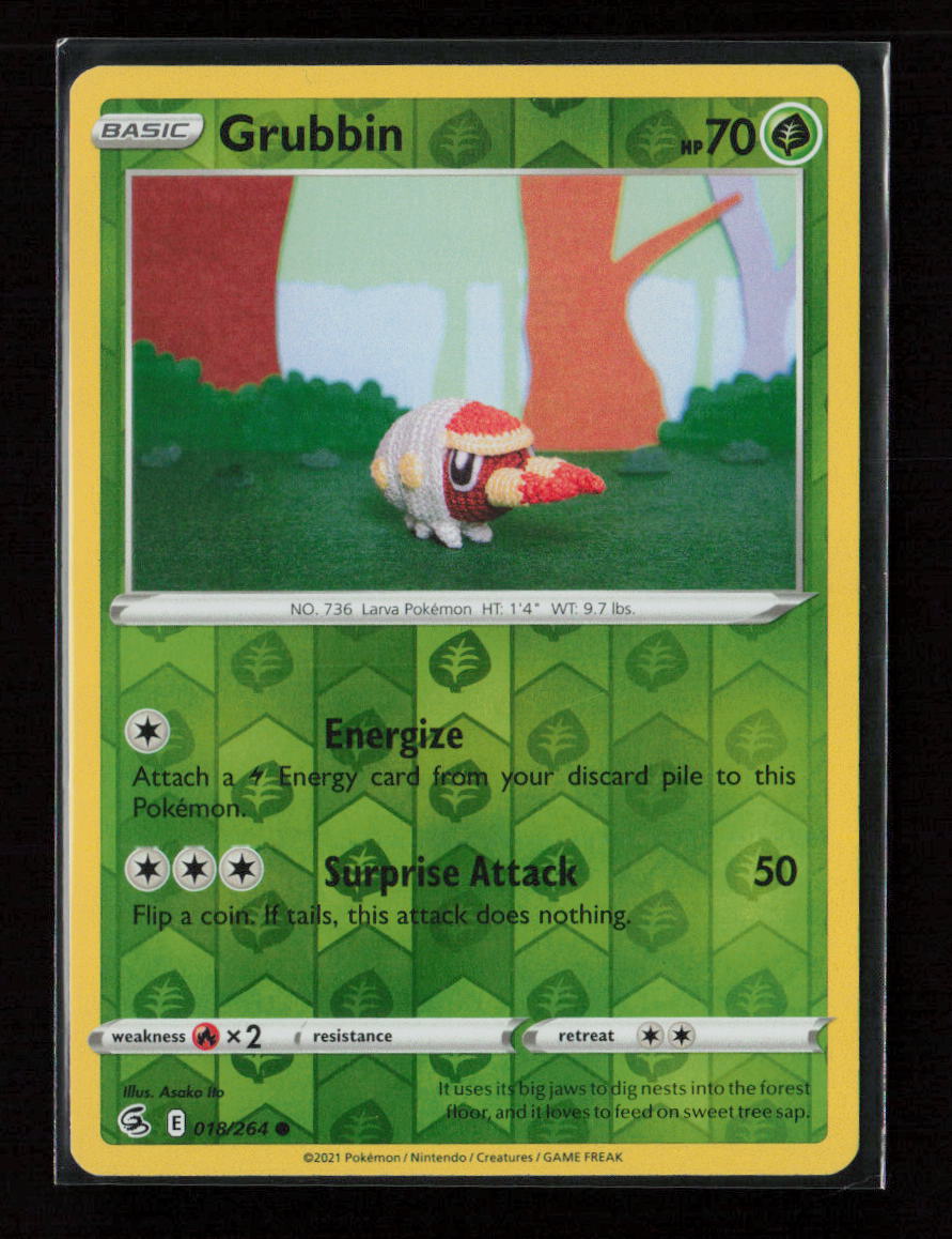 Grubbin Common SWSH08: Fusion Strike 018/264 LP