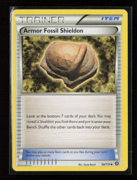 Armor Fossil Shieldon Uncommon XY - Steam Siege 98/114 LP