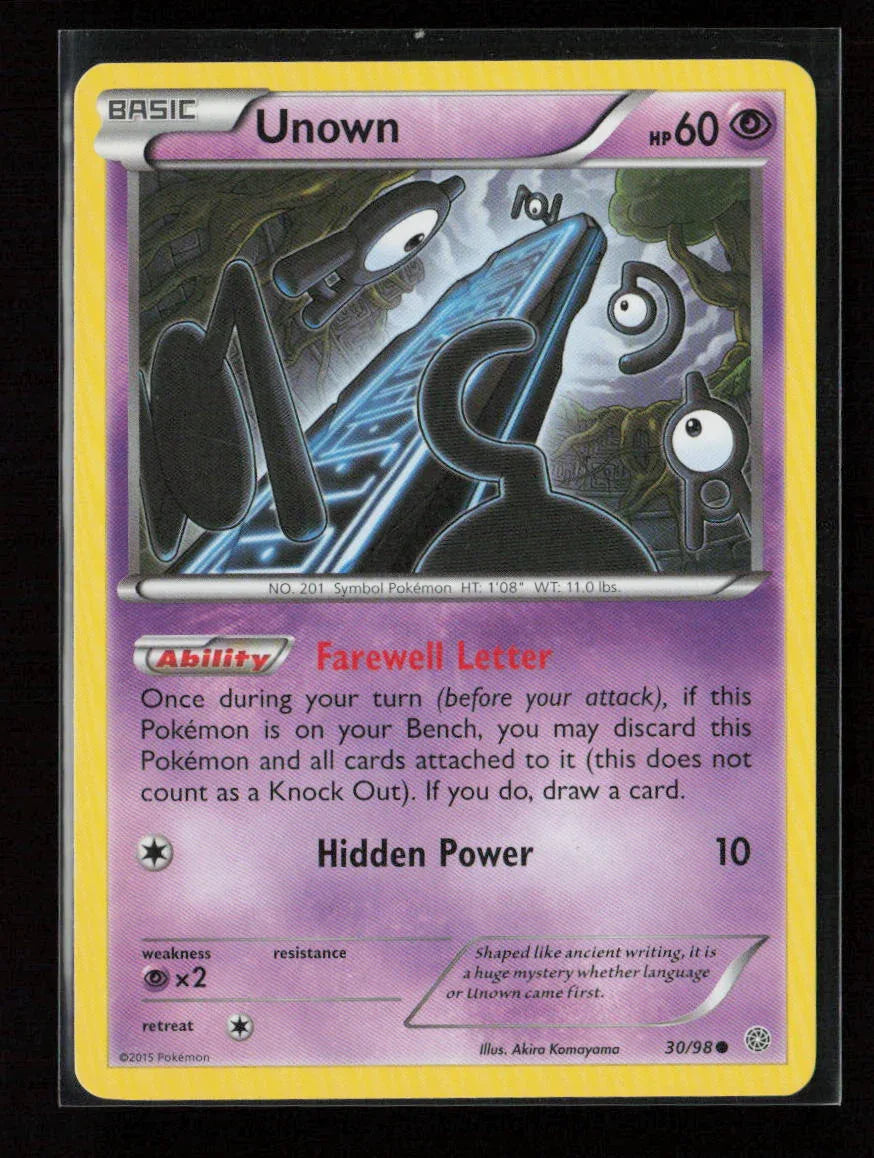 Unown Common XY - Ancient Origins 30/98 LP - Kang's Collectibles