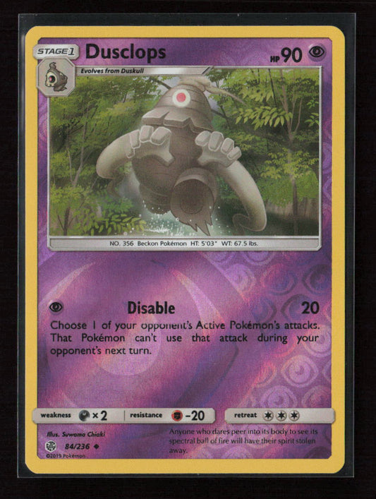 Dusclops Uncommon SM - Cosmic Eclipse 84/236 NM
