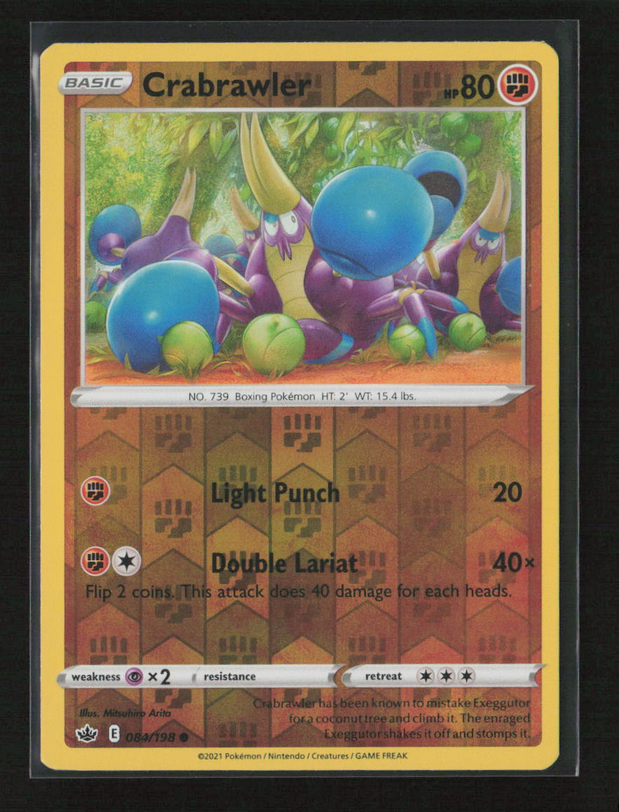 Crabrawler Common SWSH06: Chilling Reign 084/198 NM