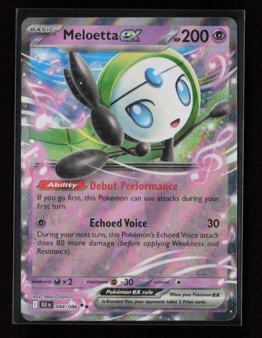Meloetta ex Double Rare SV: Black Bolt 044/086 NM - Kang's Collectibles