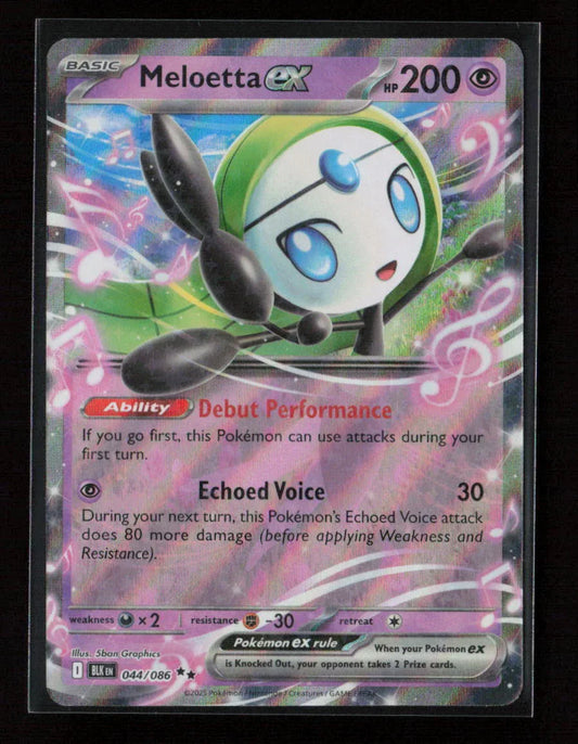 Meloetta ex Double Rare SV: Black Bolt 044/086 NM - Kang's Collectibles