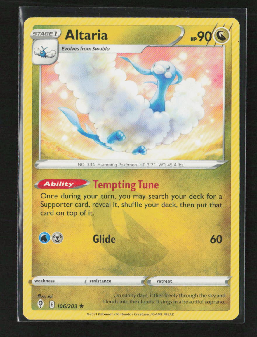 Altaria Rare SWSH07: Evolving Skies 106/203 LP