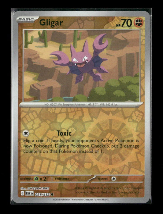 Gligar Common SV04: Paradox Rift 091/182 LP - Kang's Collectibles