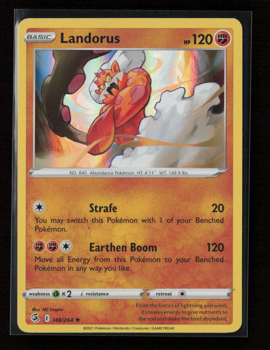 Landorus Holo Rare SWSH08: Fusion Strike 148/264 NM