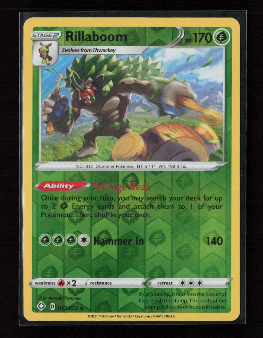 Rillaboom Holo Rare Shining Fates 013/072 LP
