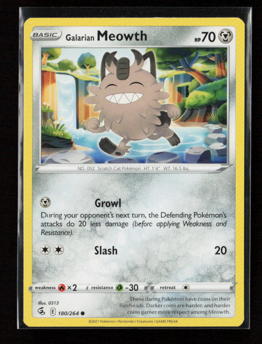 Galarian Meowth Common SWSH08: Fusion Strike 180/264 LP
