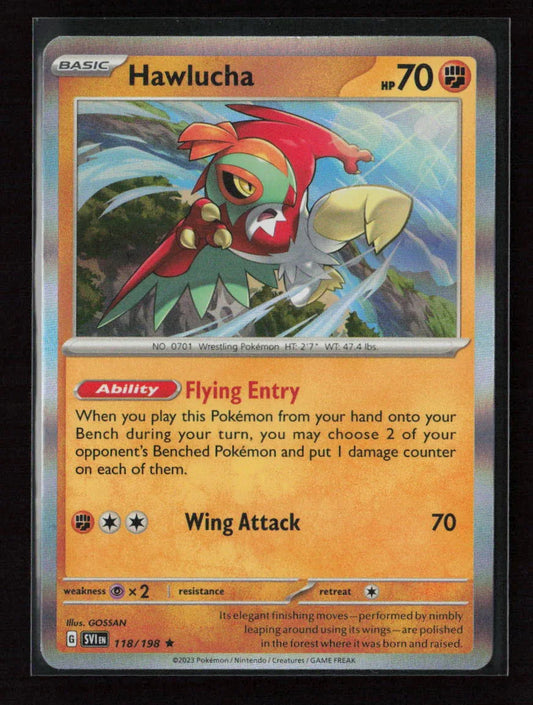 Hawlucha Rare SV01: Scarlet & Violet Base Set 118/198 NM - Kang's Collectibles