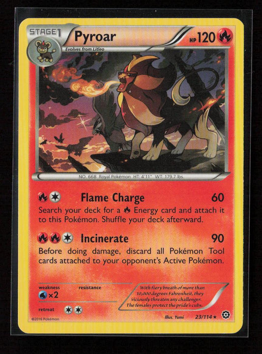 Pyroar Rare XY - Steam Siege 23/114 NM - Kang's Collectibles