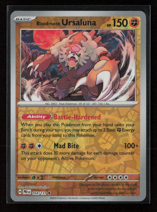 Bloodmoon Ursaluna Rare SV: Prismatic Evolutions 054/131 NM