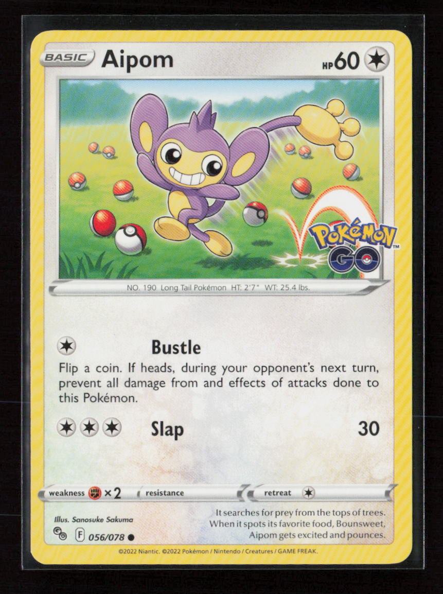 Aipom Common Pokemon GO 056/078 NM