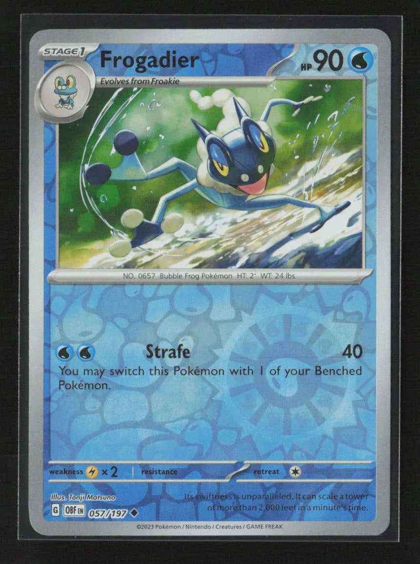 Frogadier Uncommon SV03: Obsidian Flames 057/197 NM - Kang's Collectibles