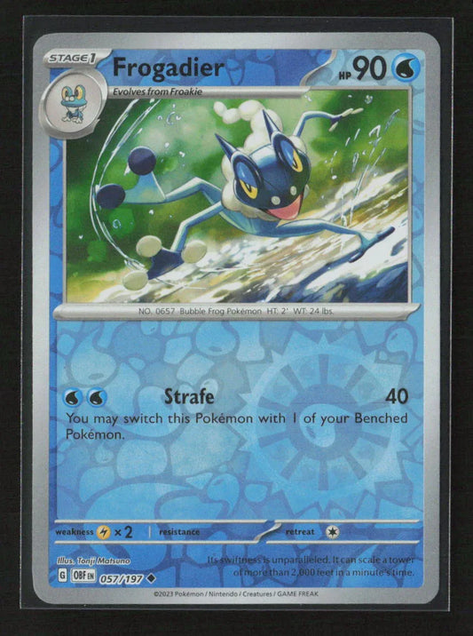 Frogadier Uncommon SV03: Obsidian Flames 057/197 NM - Kang's Collectibles