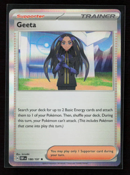 Geeta Rare SV03: Obsidian Flames 188/197 NM - Kang's Collectibles
