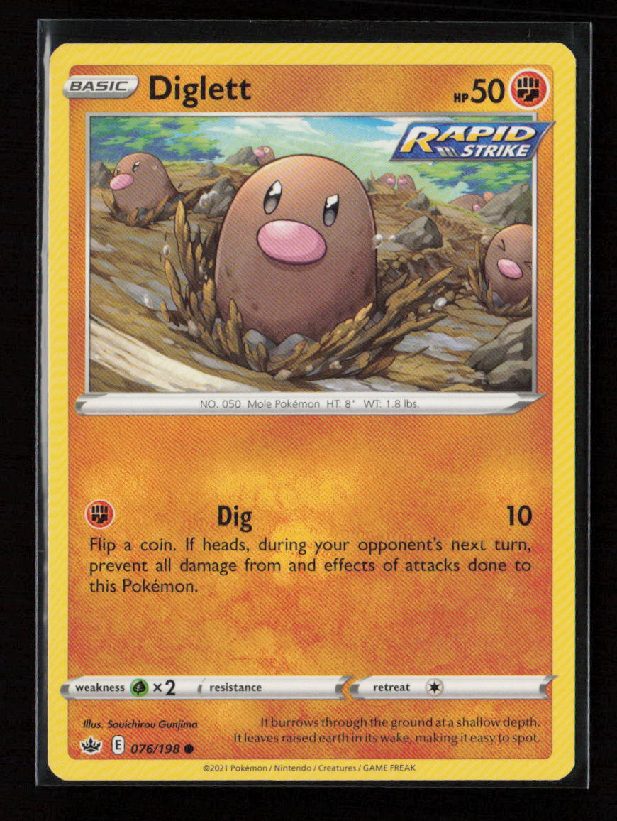Diglett Common SWSH06: Chilling Reign 076/198 LP
