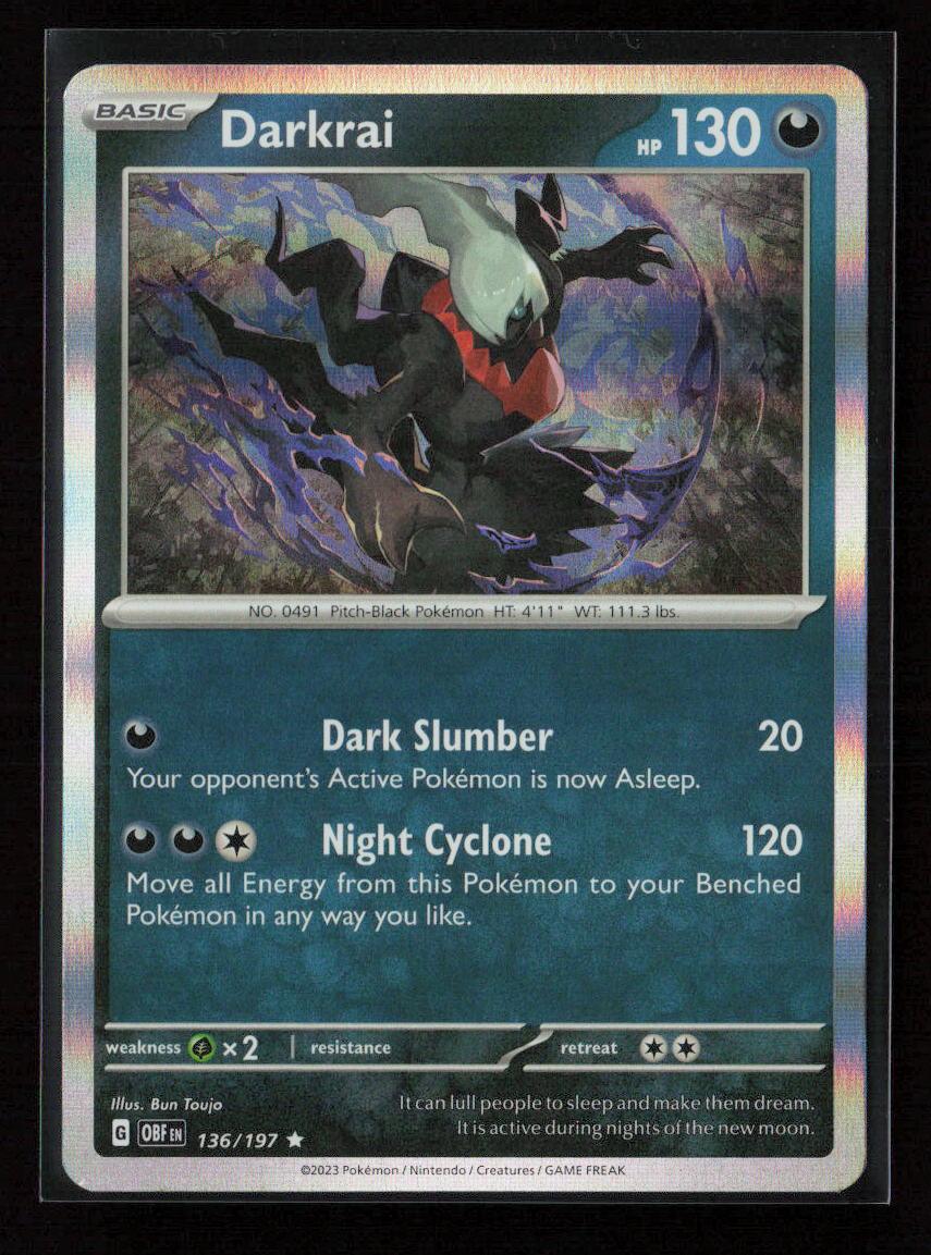 Darkrai Rare SV03: Obsidian Flames 136/197 NM - Kang's Collectibles