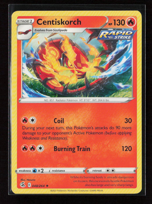 Centiskorch (48) Rare SWSH08: Fusion Strike 048/264 LP