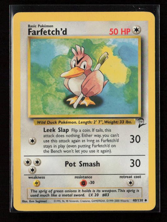 Farfetch'd Uncommon Base Set 2 040/130 LP