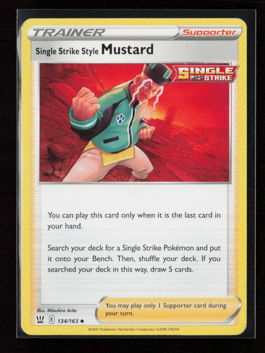 Single Strike Style Mustard Uncommon SWSH05: Battle Styles 134/163 LP