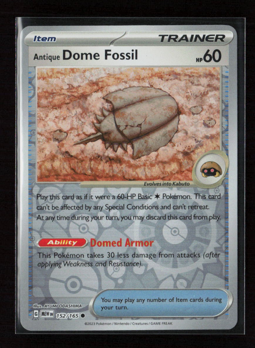 Antique Dome Fossil Common SV: Scarlet & Violet 151 152/165 NM
