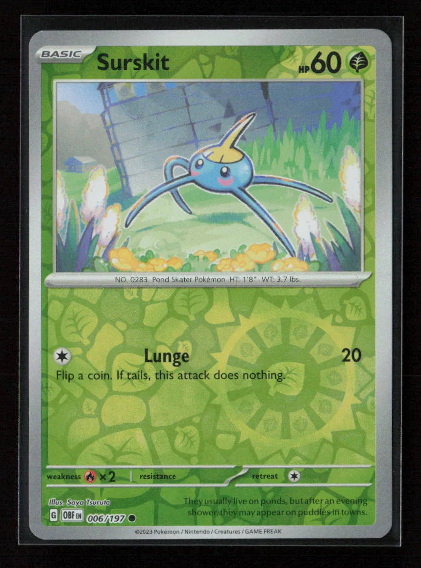Surskit Common SV03: Obsidian Flames 006/197 NM - Kang's Collectibles