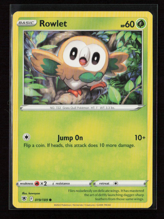Rowlet Common SWSH10: Astral Radiance 019/189 LP