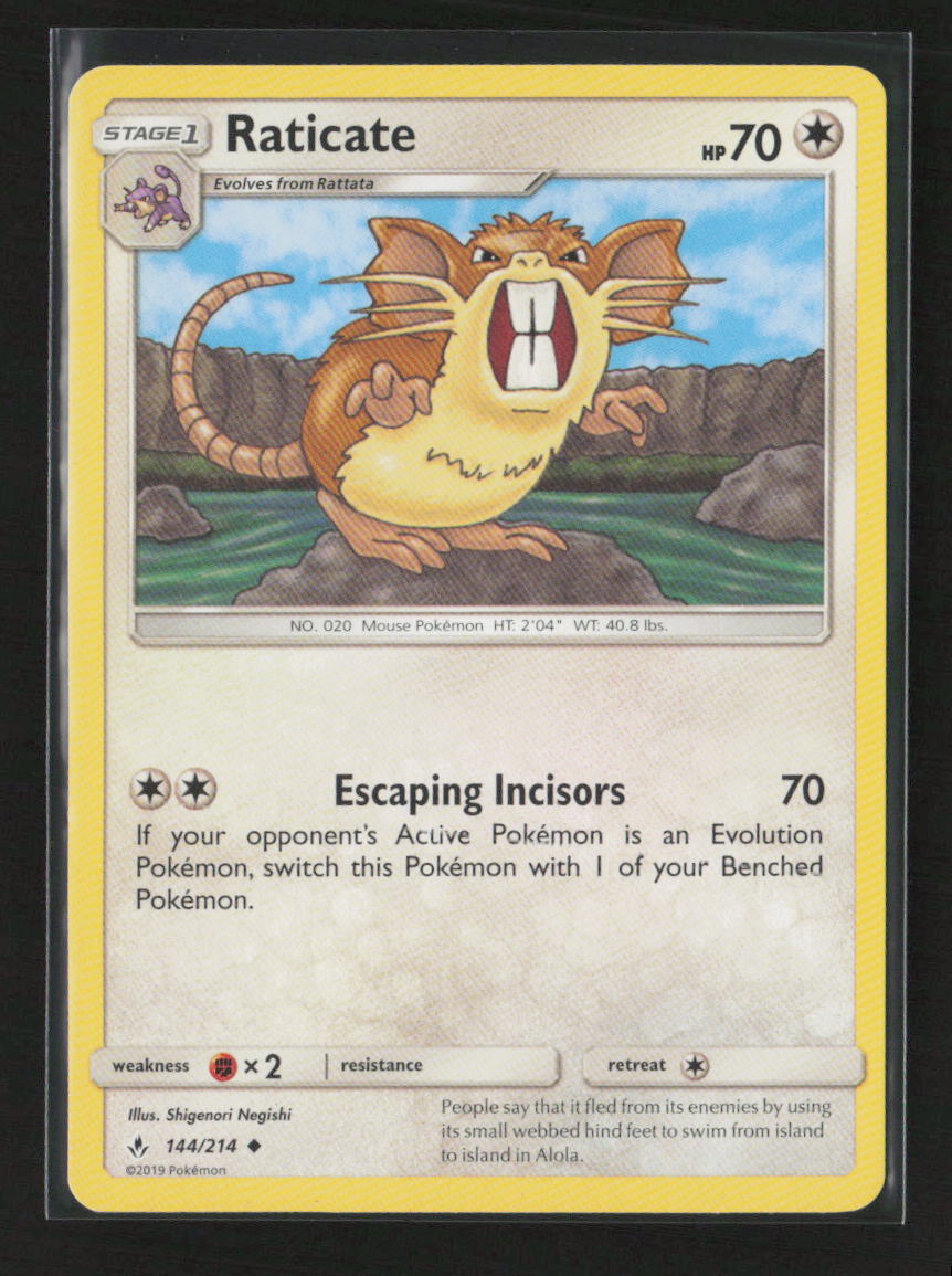 Raticate Uncommon SM - Unbroken Bonds 144/214 LP