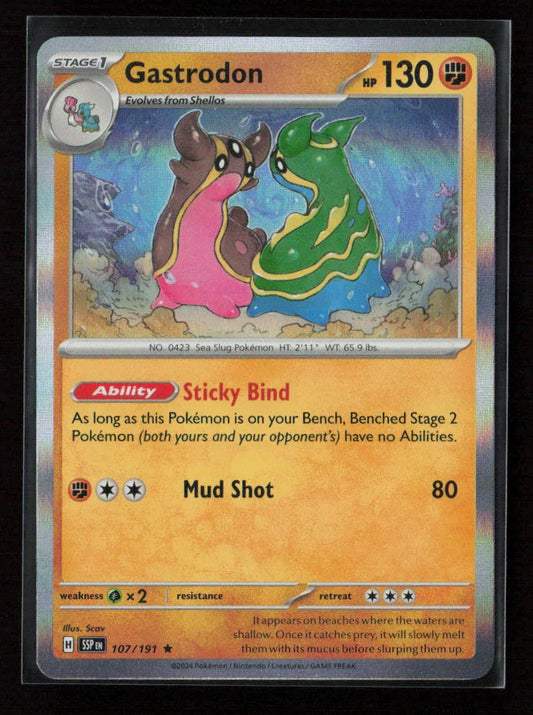 Gastrodon Rare SV08: Surging Sparks 107/191 NM - Kang's Collectibles