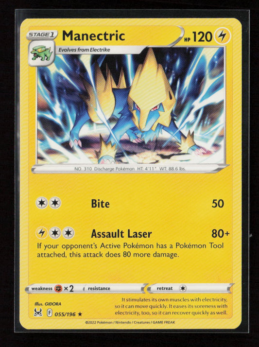 Manectric Rare SWSH11: Lost Origin 055/196 NM