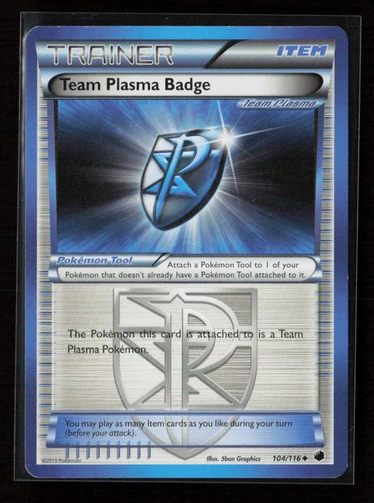 Team Plasma Badge (Team Plasma) Uncommon Plasma Freeze 104/116 LP - Kang's Collectibles