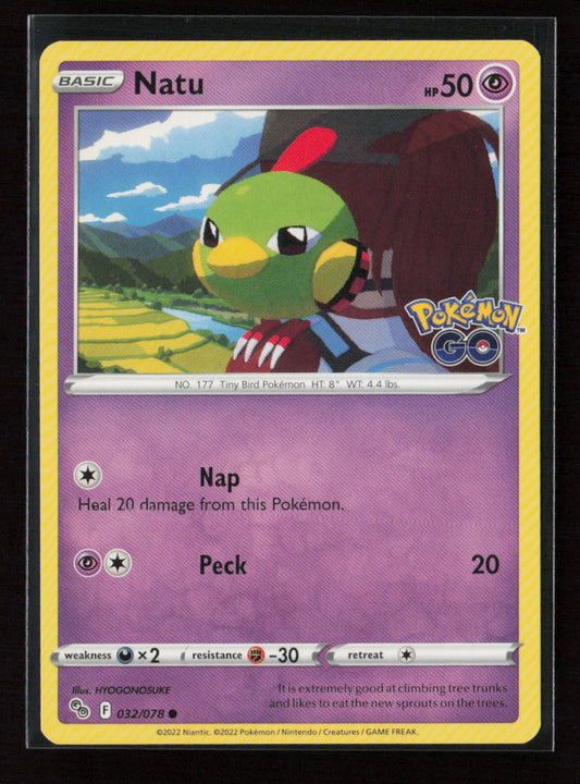 Natu Common Pokemon GO 032/078 LP