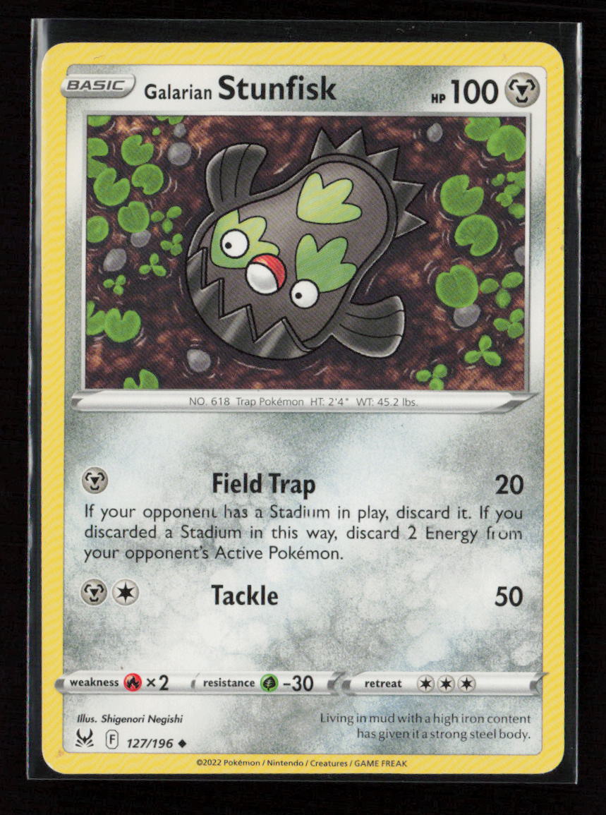 Galarian Stunfisk Uncommon SWSH11: Lost Origin 127/196 LP