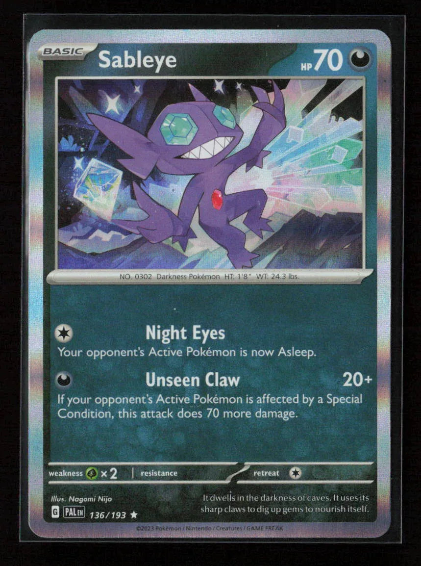Sableye Rare SV02: Paldea Evolved 136/193 NM - Kang's Collectibles
