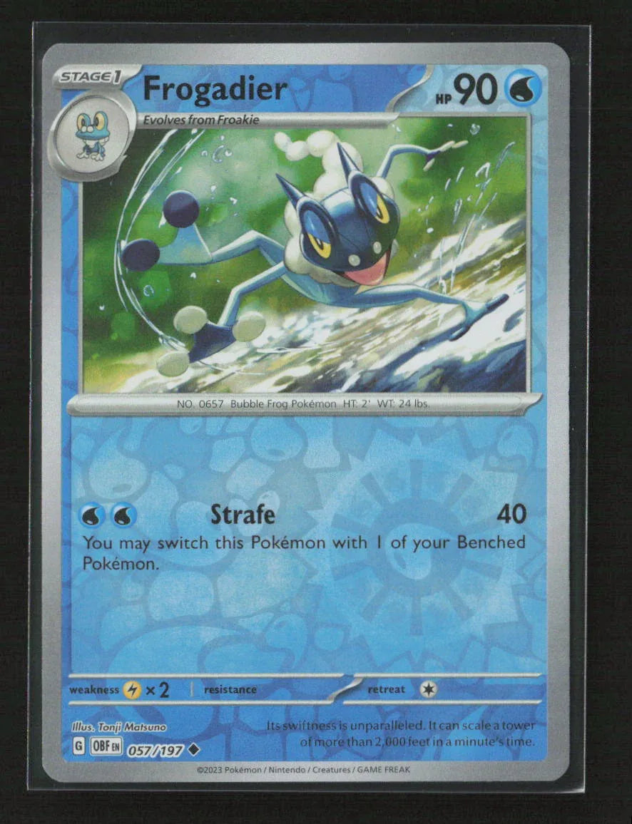 Frogadier Uncommon SV03: Obsidian Flames 057/197 NM - Kang's Collectibles
