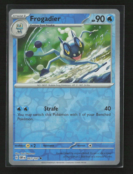 Frogadier Uncommon SV03: Obsidian Flames 057/197 NM - Kang's Collectibles